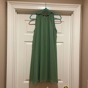 Pink Blush green mini dress